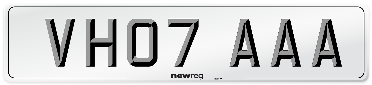 VH07 AAA Number Plate from New Reg
